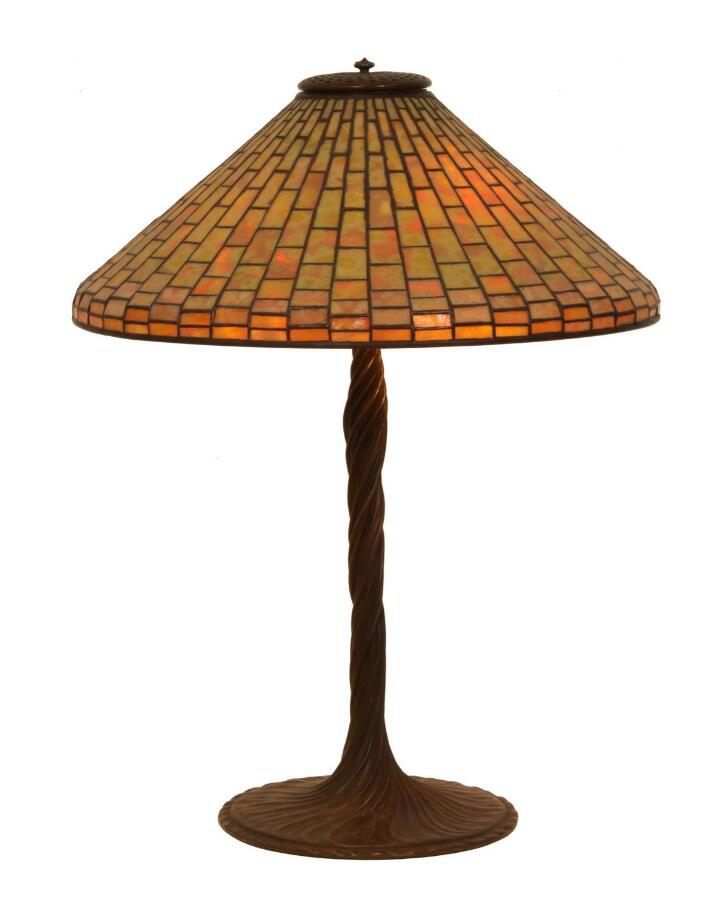 Tiffany Studios Dichroic Geometric Table Lamp sold for $22,000.00