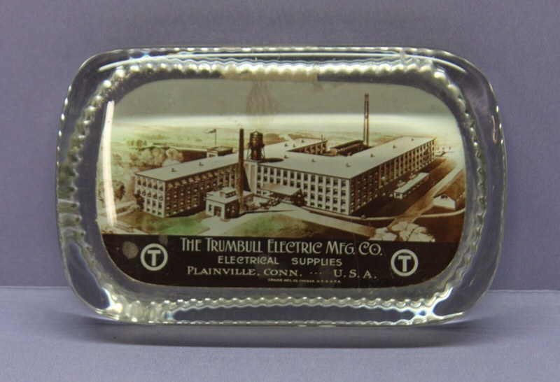 Vintage Advertising Glass Paperweight