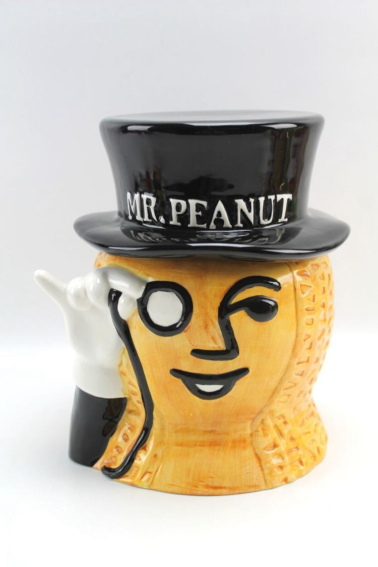 Vintage Mr Peanut Planters Nabisco Classics Ceramic Cookie Jar