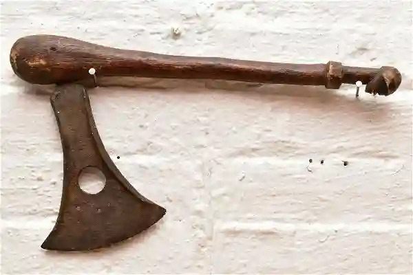 Vintage axe hatchet tomahawk old congo weapon steel