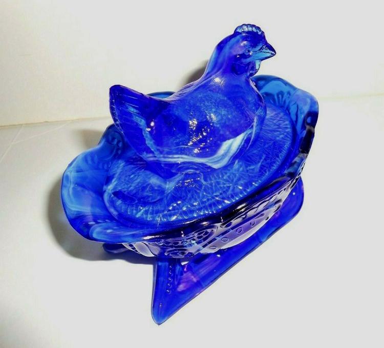 Westmoreland Blue Depression Glass Trinket Dish