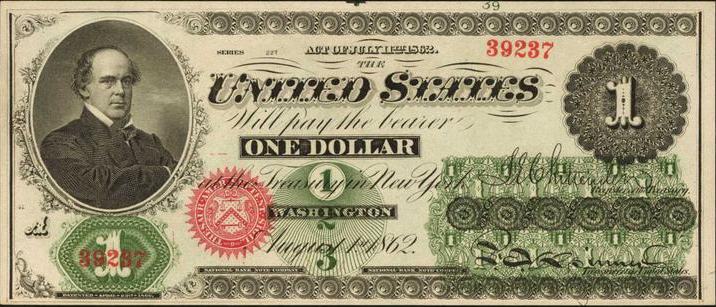 1862 $1 Legal Tender Note