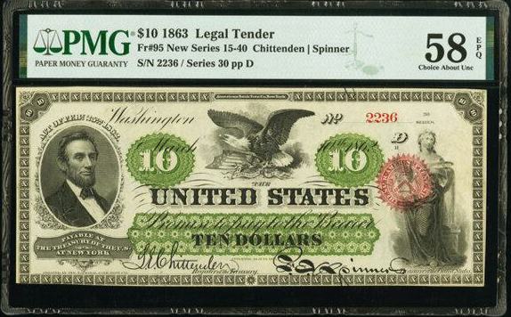 1863 $10 Legal Tender