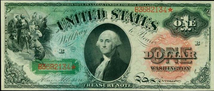 1869 $1 Legal Tender Note