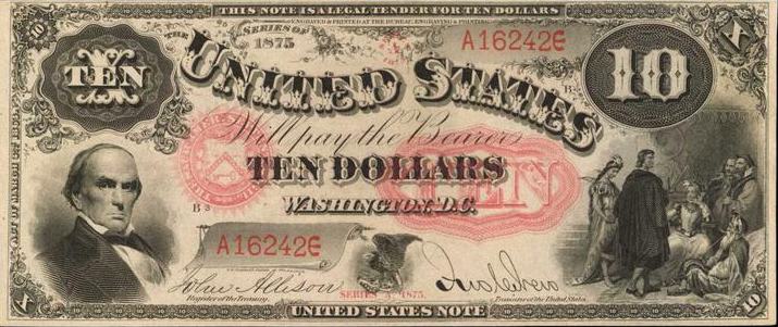 1875 $10 Legal Tender Note