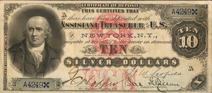 1878 $10 Silver Certificate
