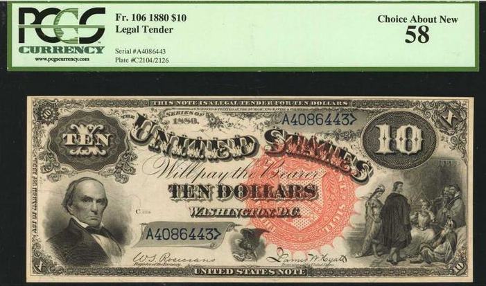 1880 $10 Legal Tender Note