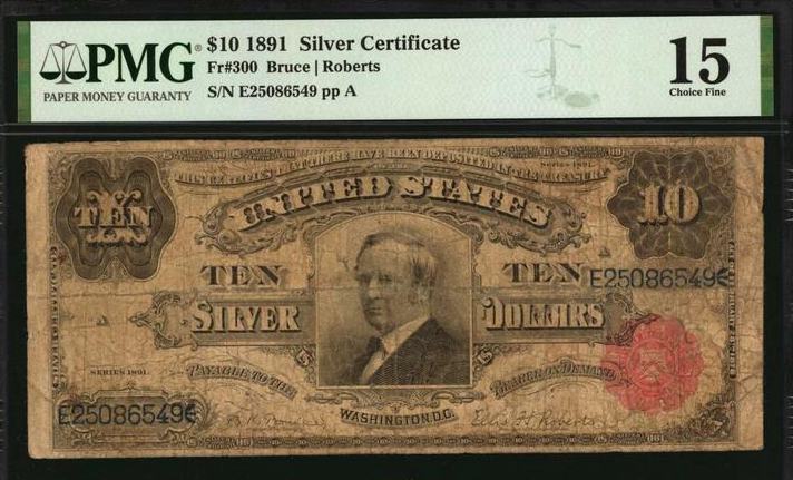 1891 $10 Silver Certificate
