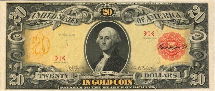 1905 $20 Gold Certificate