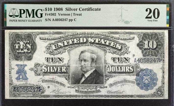 1908 $10 Silver Certificate