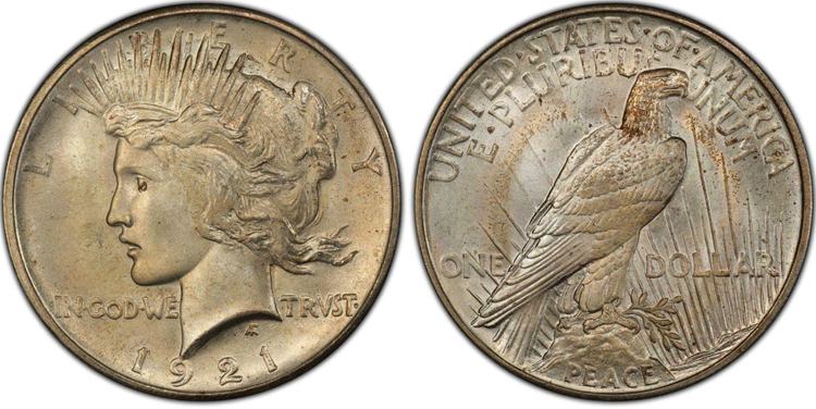 1921 Peace Dollars