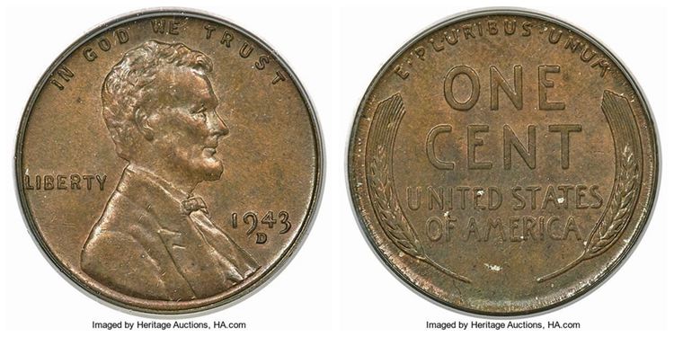 1943-D Bronze Lincoln Wheat Cent