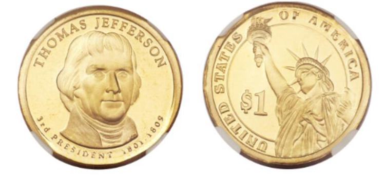 2007-S $1 Jefferson Presidential Dollar