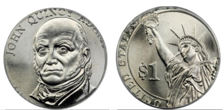 2008 Presidential Dollar John Quincy Adams
