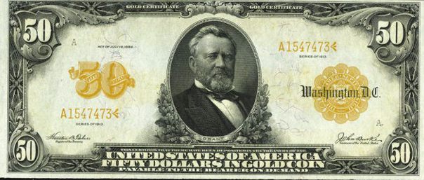 $50 Gold Certificate 1913