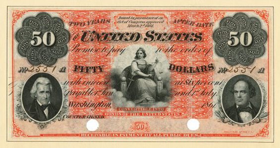 $50 Interest Bearing Note 1861