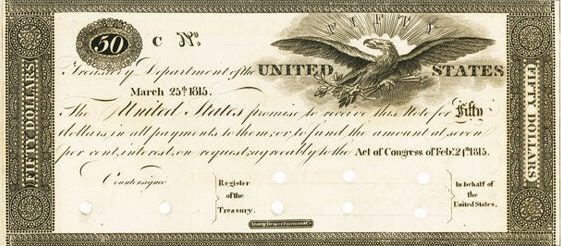 $50 Treasury Note 1815