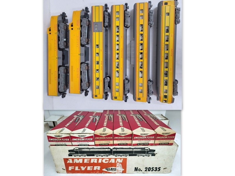 American Flyer S Gauge 20535 Union Pacific Pony Express Passenger Set Orig Boxed