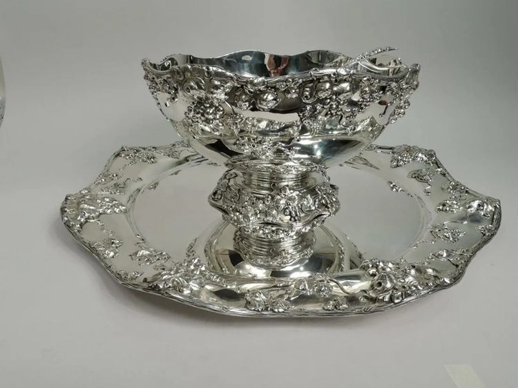 Antique Frank W Smith Punch Bowl Centerpiece American Sterling Silver