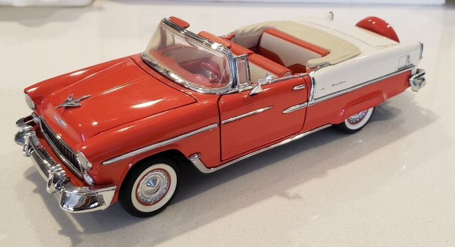 Franklin Mint 1955 Chevy Bel Air Convertible Die Cast Car Price