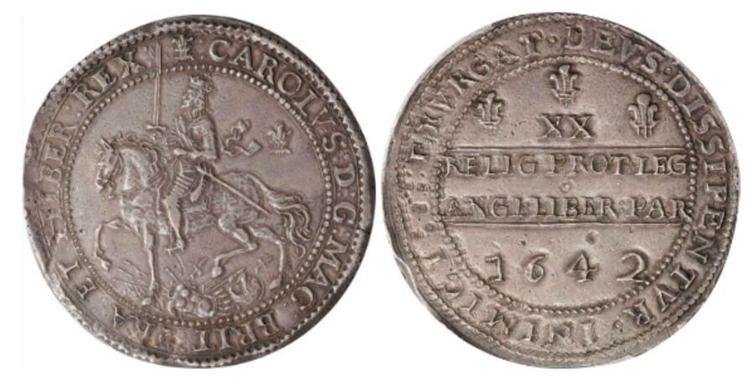 Great Britain Pound, 1642 Oxford Mint Charles I