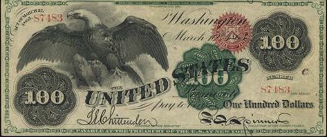 Legal Tender $100 Note 1863