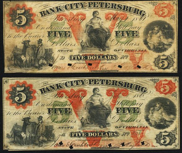 Petersburg, VA- Bank of the City of Petersburg 1861