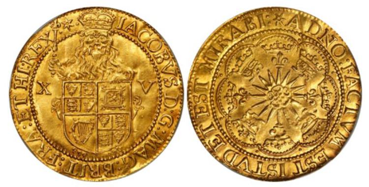 Spur-Ral (15 Shillings), ND (1619-24). Third Coinage James I